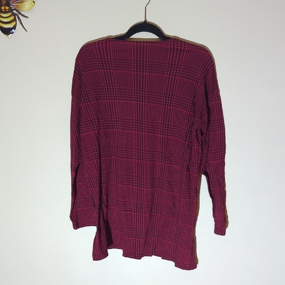 J. Jill Red and Black Plaid Tunic - Picture 4 of 7